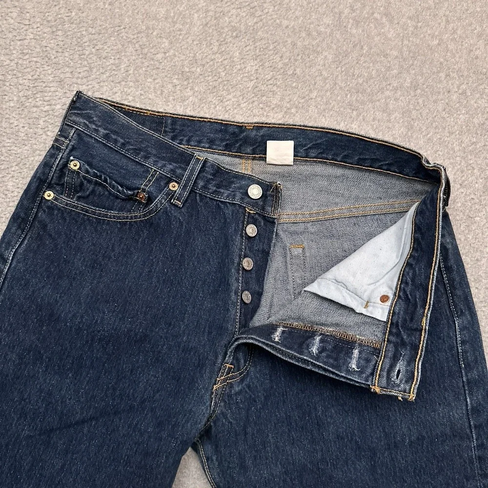 Vintage Y2K Levi's 501 0115 Jeans Men's‎ 32x30* Button Fly Dark Wash Denim EUC